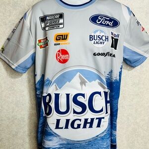Kevin Harvick Stewart-Haas Racing Busch Pit Crew Replica Shirt Size Large